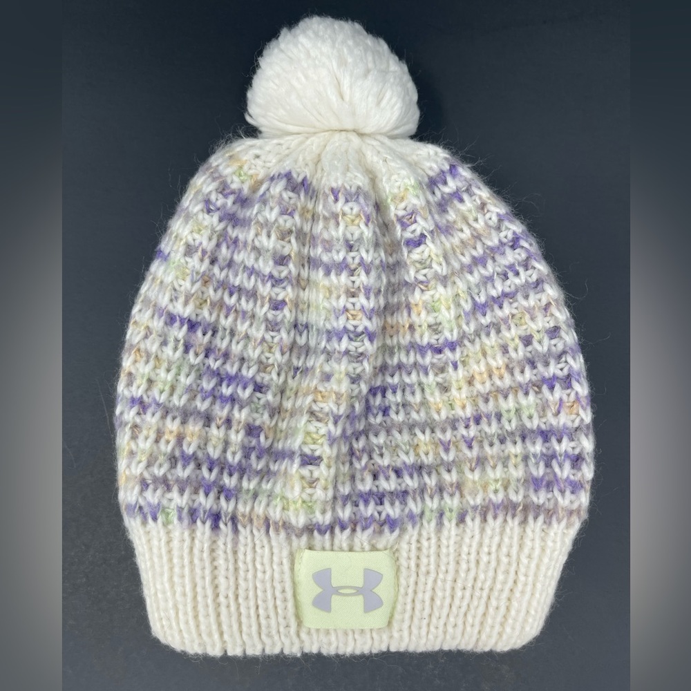 UNDER ARMOUR: Mulitcolor Knit/Fleece Hat, Youth Medium (4-6 Years)